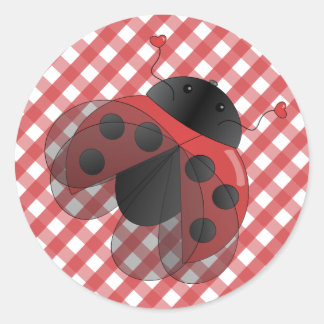 Ladybug met operationele Wings Ronde Sticker