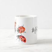 Ladybug met rode en zwarte Waterverf Koffiemok (Center)