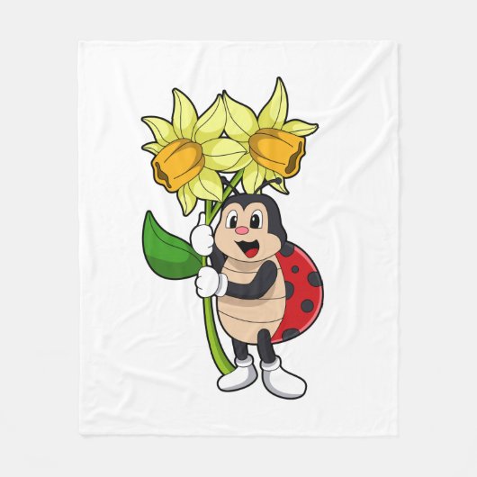 Ladybug met ventilator fleece deken (Voorkant)
