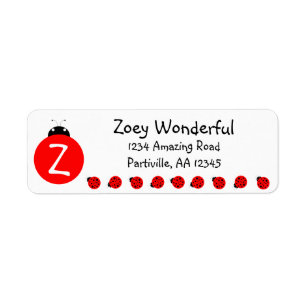 Ladybug Monogram Etiket
