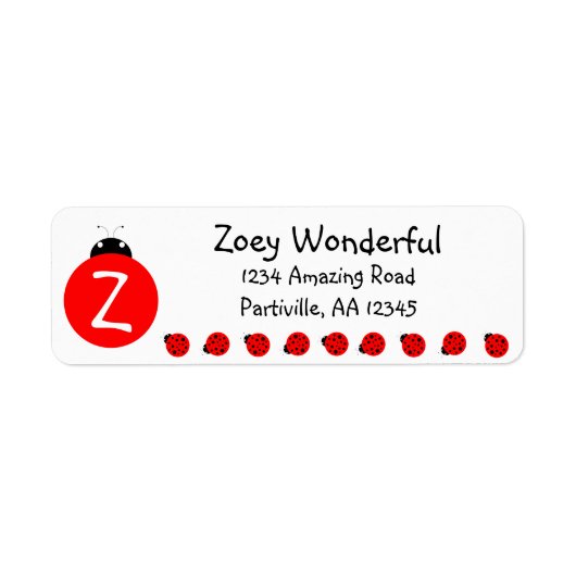 Ladybug Monogram Etiket (Voorkant)