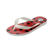 Ladybug Monogram ⎢Kinder Teenslippers (Schuin)