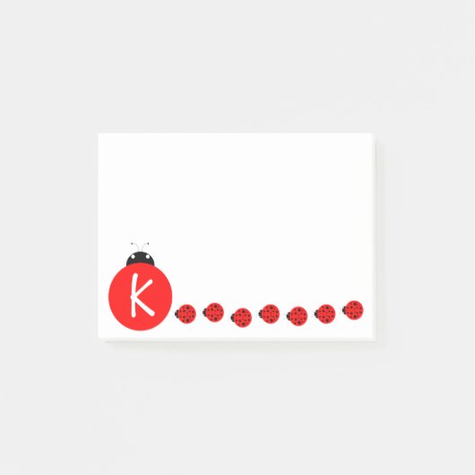 Ladybug Monogram Post-it® Notes (Voorkant)
