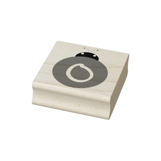 Ladybug Monogram Rubberstempel (Stempel)