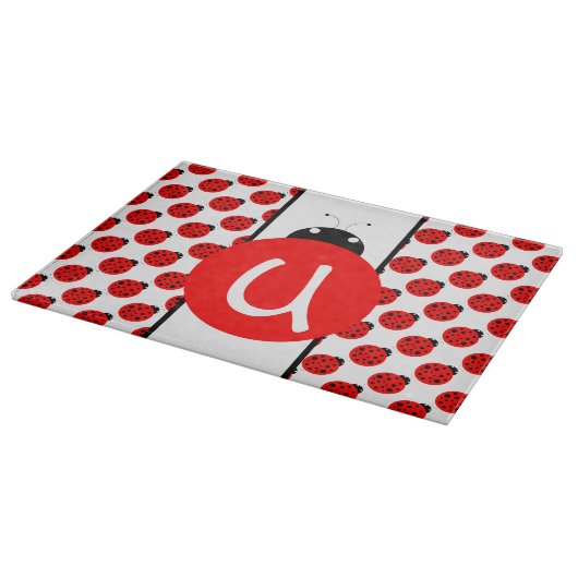 Ladybug Monogram Snijplank (Hoek)