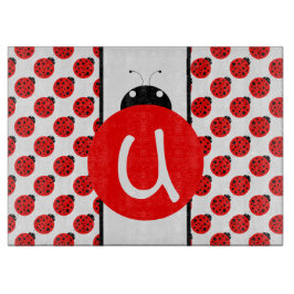 Ladybug Monogram Snijplank