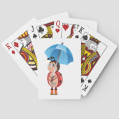 Ladybug onder een multifunctionele speelkaart pokerkaarten (Achterkant)
