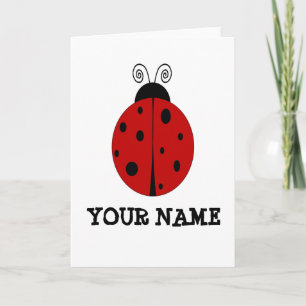 LADYBUG-ontwerp aangepast met ELKE NAAM Kaart