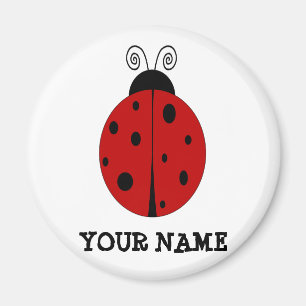 LADYBUG-ontwerp aangepast met ELKE NAAM Magneet