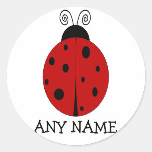 LADYBUG-ontwerp op maat van STICKER met ELKE NAAM