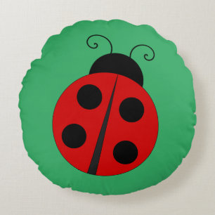 Ladybug-ontwerp Rond Kussen
