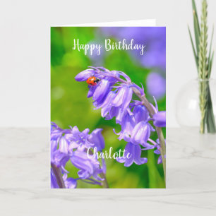 Ladybug op Bluebells Birthday Kaart
