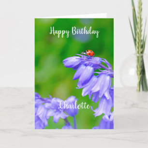 Ladybug op Bluebells Birthday Kaart