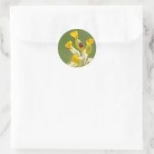 Ladybug op Cowslips-Stickers Ronde Sticker (Tas)
