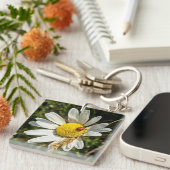 Ladybug op Daisy Sleutelhanger (Voorkant Rechts)