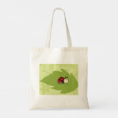 Ladybug op een Leaf Canvas tas (Achterkant)