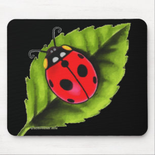 Ladybug op een lef muismat