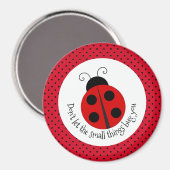 Ladybug op Polka Dots Design Magnet Magneet (Voorkant / Achterkant)