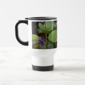 Ladybug op Sweet Violet Flowers Reisbeker (Links)