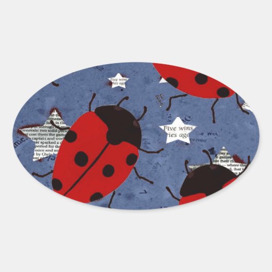 LADYBUG OVALE STICKER (Voorkant)