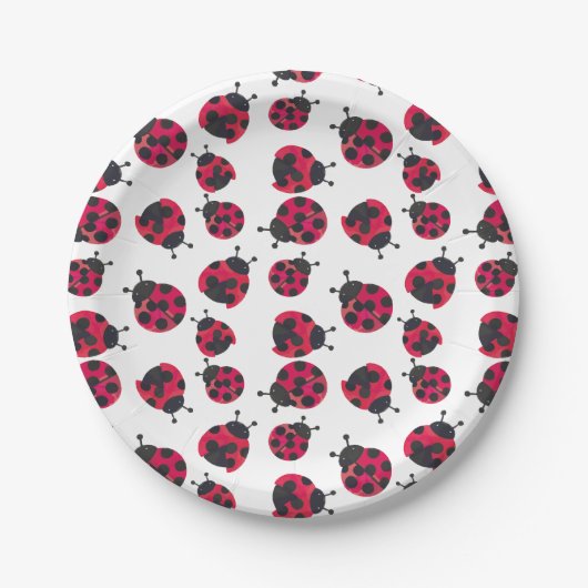 Ladybug Papier Borden Papieren Bordje (Voorkant)