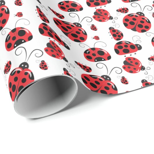 Ladybug Party Gift Wrapping Paper Cadeaupapier (Rol Hoek)