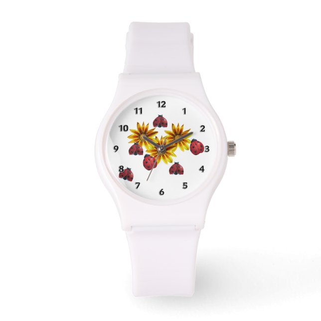 Ladybug Party Horloge (Voorkant)