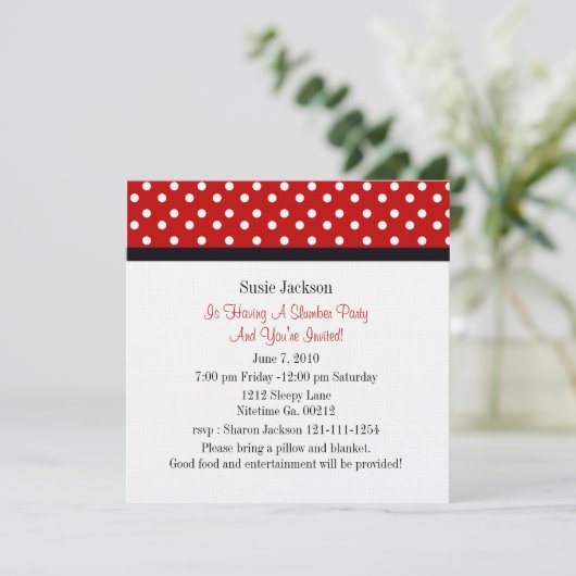 Ladybug Party-uitnodigingen Kaart (Staand voorkant)