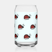 Ladybug-patroon Blikvorm Glas (Achterkant)