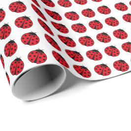 Ladybug-patroon Cadeaupapier