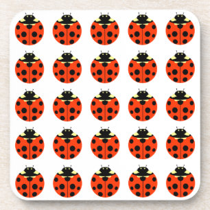 ladybug-patroon drankjes onderzetter