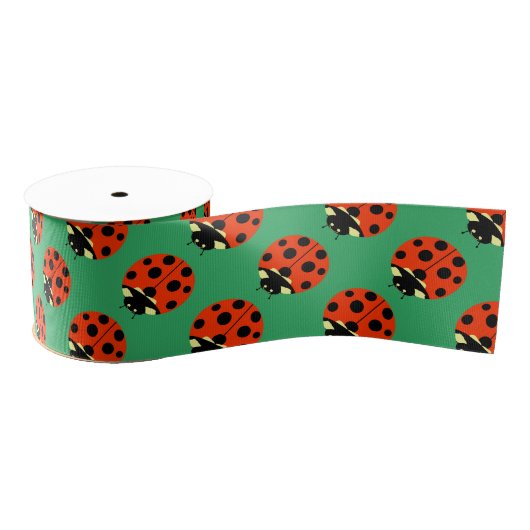 ladybug-patroon grosgrain lint (Spoel)