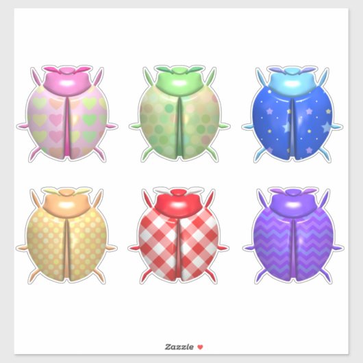 Ladybug patroon schattig sticker (Vel)