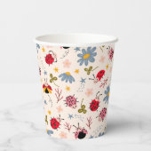 Ladybug Pattern Baby shower Papieren Bekers (Achterkant)