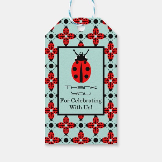 Ladybug Pattern Cadeaulabel (Voorkant)