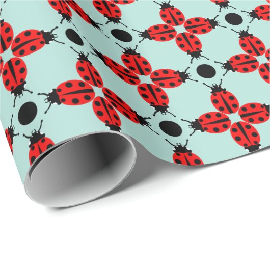 Ladybug Pattern Cadeaupapier (Rol Hoek)