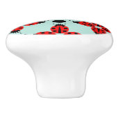 Ladybug Pattern Keramische Knop (Zijkant)