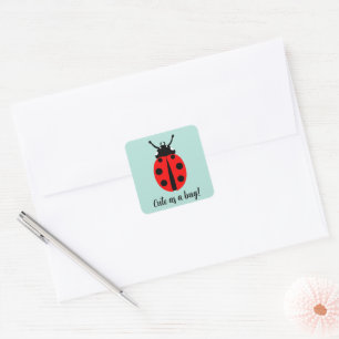 Ladybug Pattern Vierkante Sticker