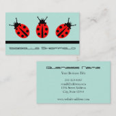 Ladybug Pattern Visitekaartje (Voorkant / Achterkant)