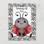 Ladybug Pense À Vous Carte Postale (Devant)