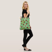 Ladybug Petals Green Pattern Draagtas (Op model)