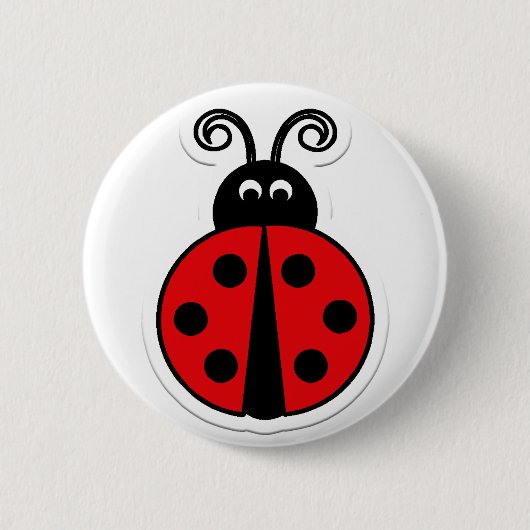 Ladybug Pin Ronde Button 5,7 Cm (Voorkant)