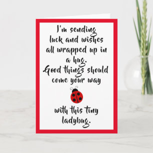 Ladybug Poem: Vermaken, hugs en Good Luck Kaart