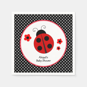 Ladybug Polka Dot Baby shower Servet