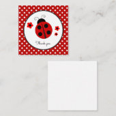 Ladybug Polka Dot Dank u wel briefkaart (Voorkant / Achterkant)