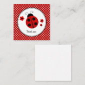 Ladybug Polka Dot Merci Carte Note (Devant / Derrière)