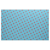 Ladybug Polka Dot Pattern op Blue Stof (Fat Quarter)