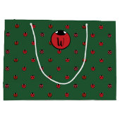 Ladybug Polka Dots Gift Bag Groot Cadeauzakje (Achterkant)