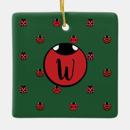 Ladybug Polka Dots Ornament (Voorkant)