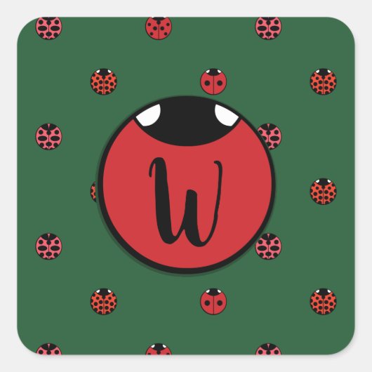 Ladybug Polka Dots Sticker (Voorkant)